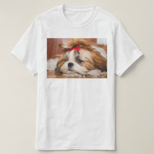 Camiseta Tu mascota amante del perro con fotos de cachorros (Diseño del anverso)