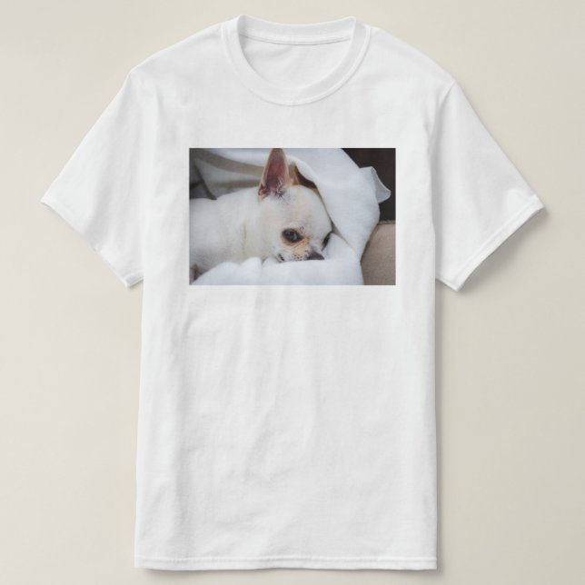 Camiseta Tu mascota perro cachorro personalizado foto chihu (Diseño del anverso)