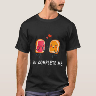 Camiseta Tú Me Completas Cute Día De San Valentín Mantequil