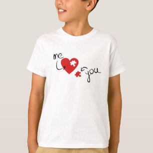 Camiseta Tú Me Completas – Símbolo de Amor y Corazón Puzzle