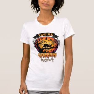 Camiseta Tú Me Estás Asustando Halloween Gato Negro Luna Ll
