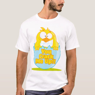 Camiseta tú me resquebrajas el gracioso pájaro de pollo