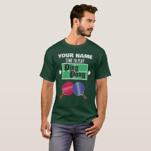 Camiseta TU NOMBRE Ping Pong Tennis T-Shirt