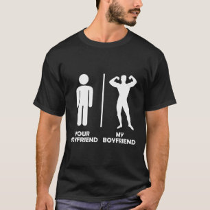 Camiseta Tu Novio Vs Mi Gracioso Diseño De Gimnasio De Cons
