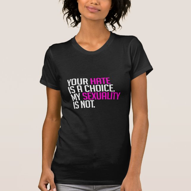 Camiseta Tu odio es una elección (Anverso)