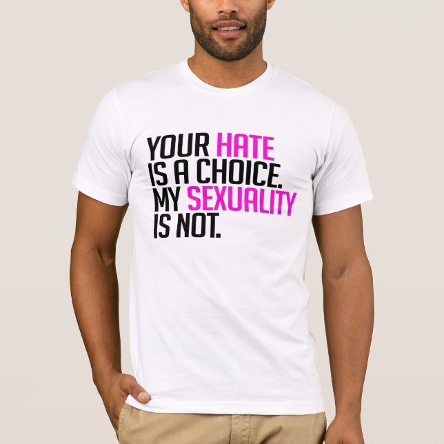 Camiseta Tu odio es una elección (Anverso)