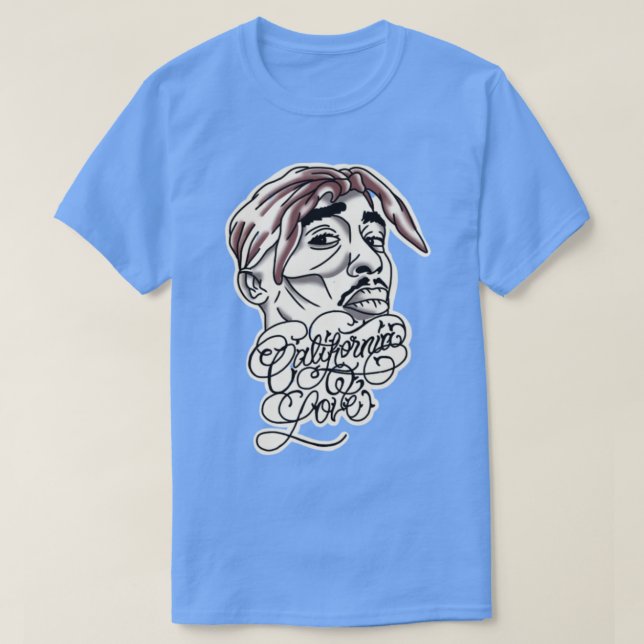 Camiseta tu pac gangster rap california (Diseño del anverso)