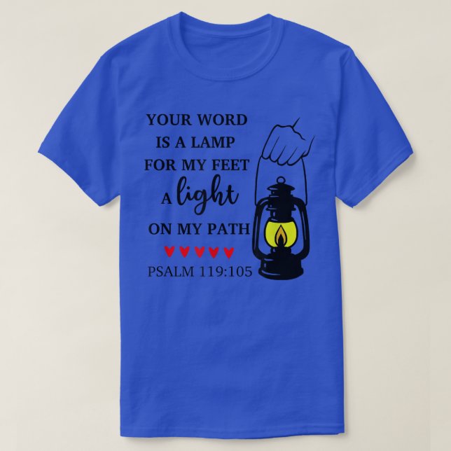 Camiseta Tu palabra es una lámpara para mis pies, una luz e (Diseño del anverso)