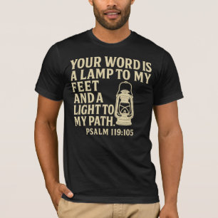 Camiseta Tu palabra es una lámpara - Salmo 119:105 Christia