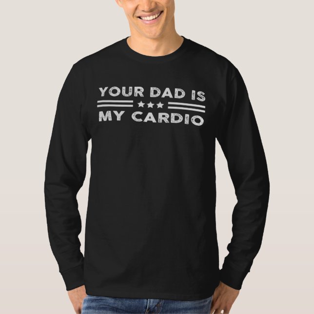 Camiseta Tu Papá Es Mi Cardio Papá Papá Papá Papá Noel Pops (Anverso)