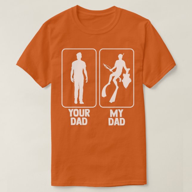 Camiseta Tu papá Mi papá Buceando Spearfisher Speardiver Sp (Diseño del anverso)
