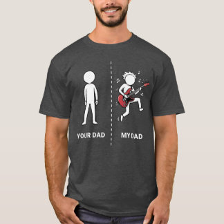 Camiseta Tu papá mi papá divertido amante del bajo músico