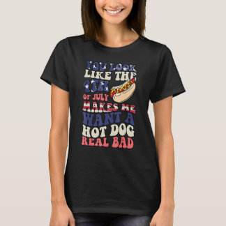 Camiseta Tú pareces que el 4 de julio me hace querer perros