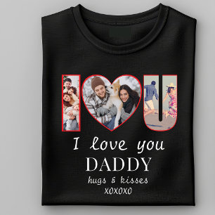 Camiseta ♥ Tu Personalizado Moderno Te Amo Papá Mamá 3 Foto