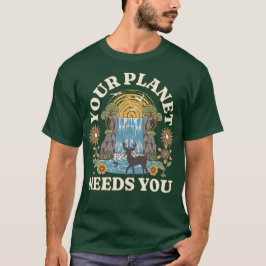 Camiseta Tu planeta te necesita cascada