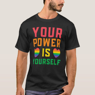 Camiseta Tu Poder Es El Orgullo Arcoiris De Los Derechos Lg