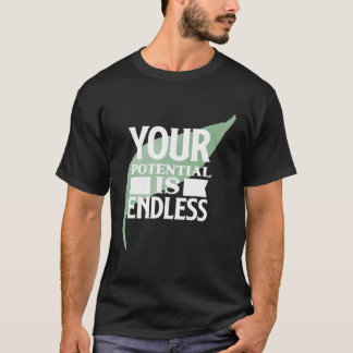 Camiseta Tu potencial es infinito Texto Motivacional