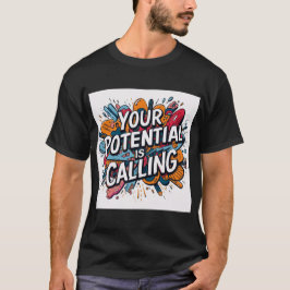 Camiseta Tu Potencial Está Llamando – Colorido Motivacional