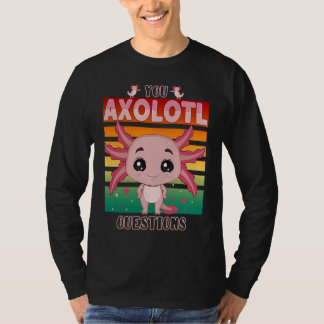 Camiseta Tú Preguntas de Ajolote Niños Lindo Ajolote Rosa