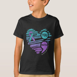 Camiseta Tú Prevención del Suicidio Conciencia Punto y coma