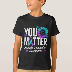 Camiseta Tú Prevención del Suicidio Conciencia Verde Azulad