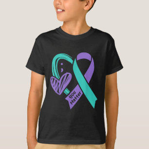 Camiseta Tú Prevención del Suicidio Conciencia Verde azulad
