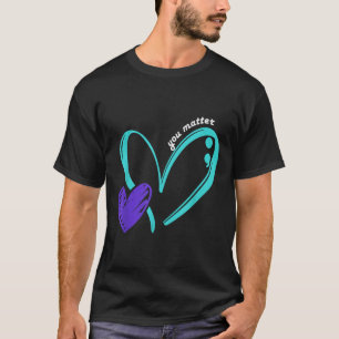 Camiseta Tú Prevención del Suicidio Conciencia Verde azulad