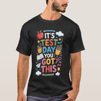 Camiseta Tú puedes es día de prueba divertido profesor