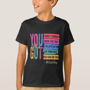Camiseta Tú Puedes Este Día De Examen Motivacional Profesor