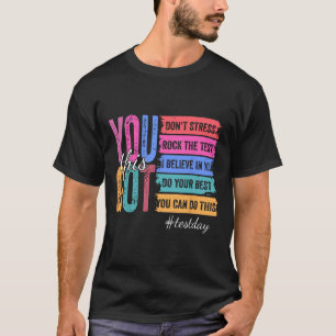 Camiseta Tú Puedes Este Día De Prueba Motivacional Profesor