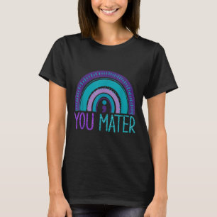 Camiseta Tú punto y coma Prevención del suicidio Morado Tur