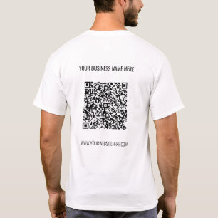 Camiseta Tu QR Code Business Name Website Company T-Shirt