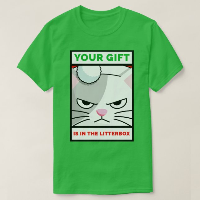 Camiseta Tu Regalo Está En La Litro Box Gracioso Gato Lover (Diseño del anverso)