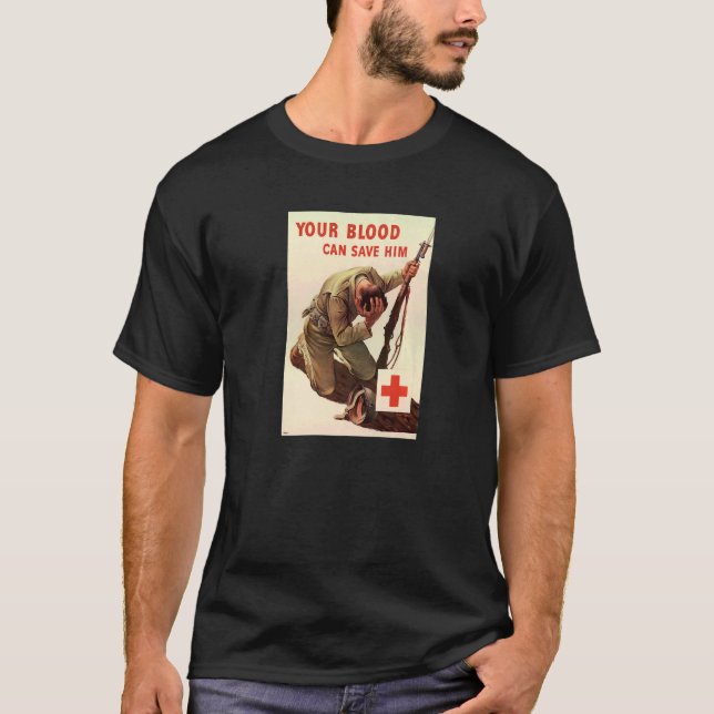 Camiseta Tu Sangre Puede Salvarle A Usa Wwii World (Anverso)