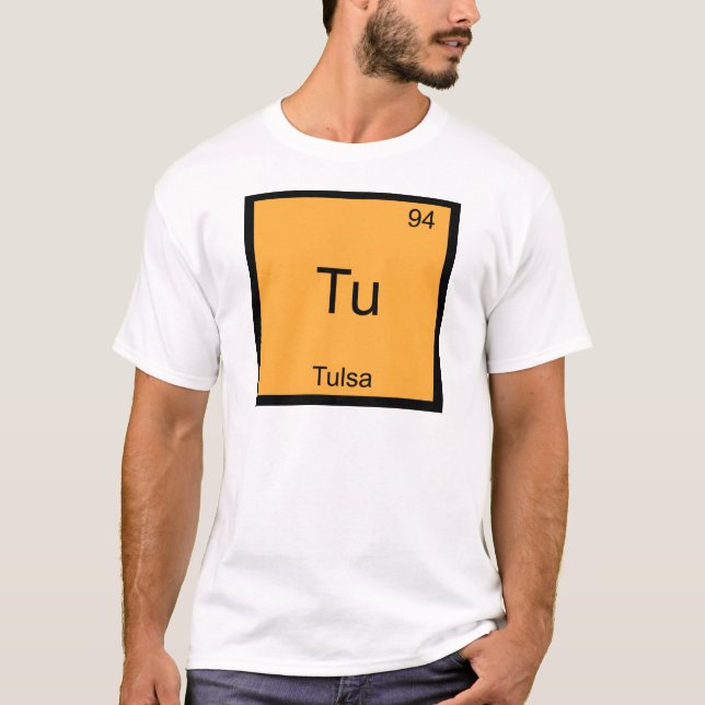 Camiseta Tu - Tulsa City Chemistry Element Symbol T-Shirt (Anverso)