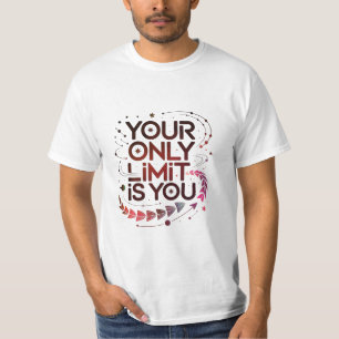 Camiseta Tu Único Límite Es Tu Motivación De Cita Marrón