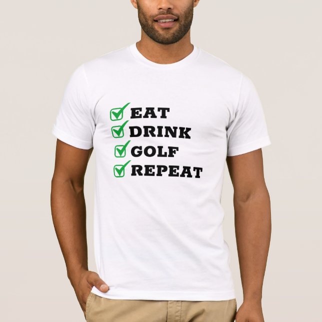 Camiseta Tu viaje a divertida fiesta de golfista, golf, div (Anverso)