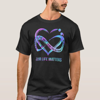 Camiseta Tu Vida Importa Prevención del Suicidio Verde Azul