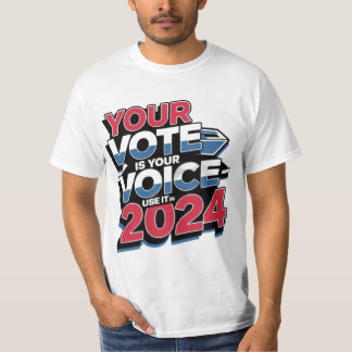 Camiseta Tu voto es tu voz - Úsalo en 2024 Patriótico