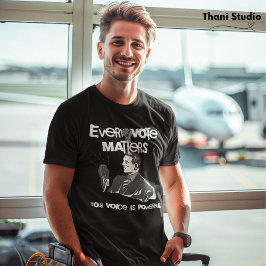 Camiseta Tu voto importa Elección Política Blanco Impreso