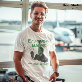 Camiseta Tu voto importa las elecciones Verde político impr