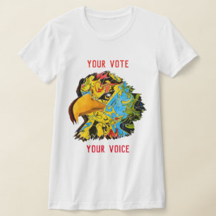 Camiseta Tu voto... Tu voz águila multicolor