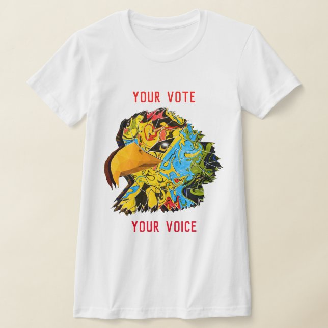 Camiseta Tu voto... Tu voz águila multicolor (Distribución)