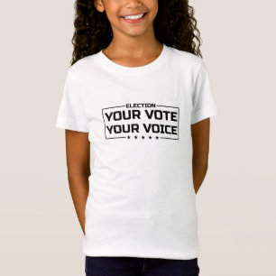 Camiseta Tu voto tu voz fuente negra