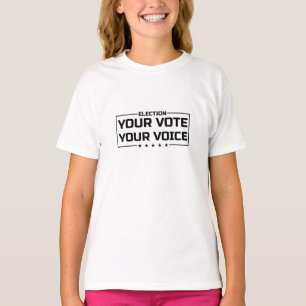 Camiseta Tu voto tu voz fuente negra