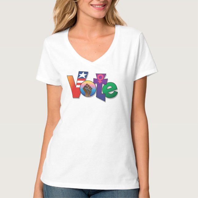 Camiseta "Tu voto, tu voz" - Personalizado (Anverso)