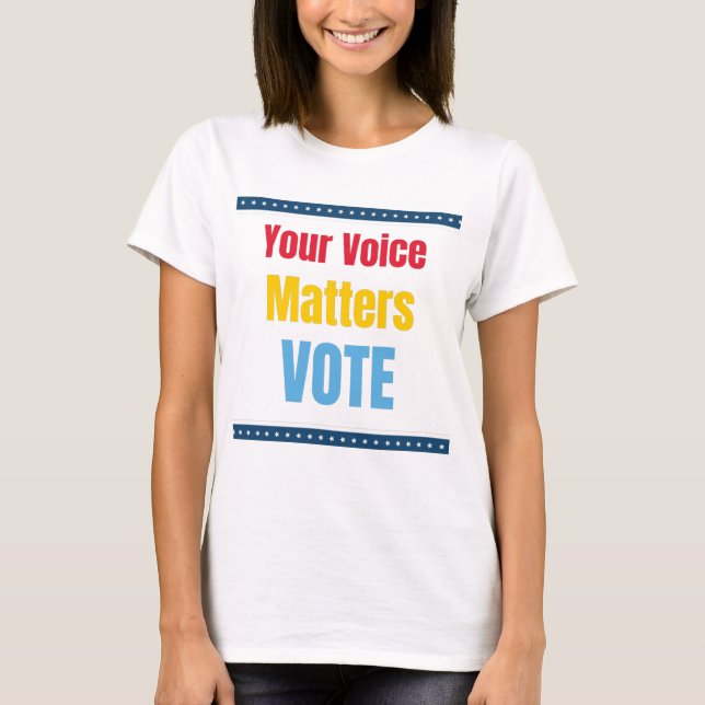 Camiseta Tu voz importa - Vota (Anverso)