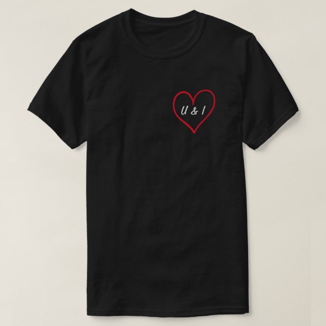 Camiseta tú y yo (negra) (Diseño del anverso)