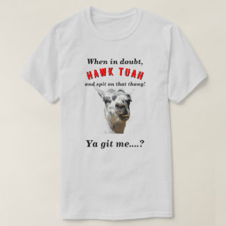 Camiseta Tua de halcón escupiendo la parodia de la novedad 