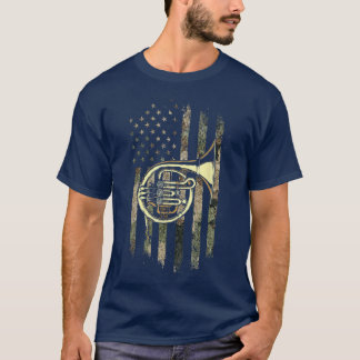 Camiseta Tuba American Flag Music Band Instrument Lovers